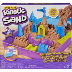 Kinetic Sand - Playset Regno di Sabbia, 1,13 kg di Sabbia Effetto Spiaggia, Formine e Accessori, Giochi Creativi, 3+ Anni - 6067