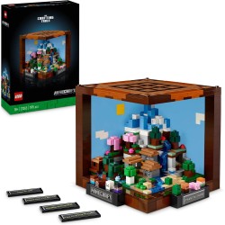 LEGO - 21265 Minecraft Banco da Lavoro, Set di Avventura per Festeggiare il 15° Anniversario del Videogioco, Modellino da Costru