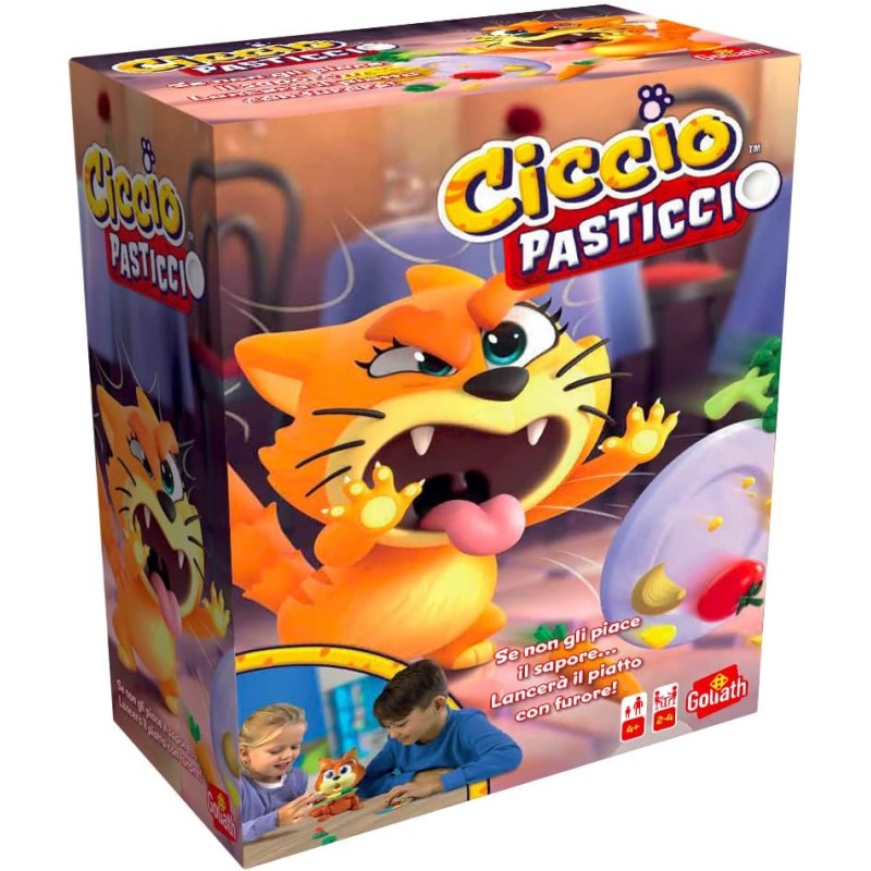 GOLIATH - Ciccio Pasticcio, Gioco da Tavolo per Bambini, dai quattro anni in su, d Azione con Gatto, Stimola i Riflessi