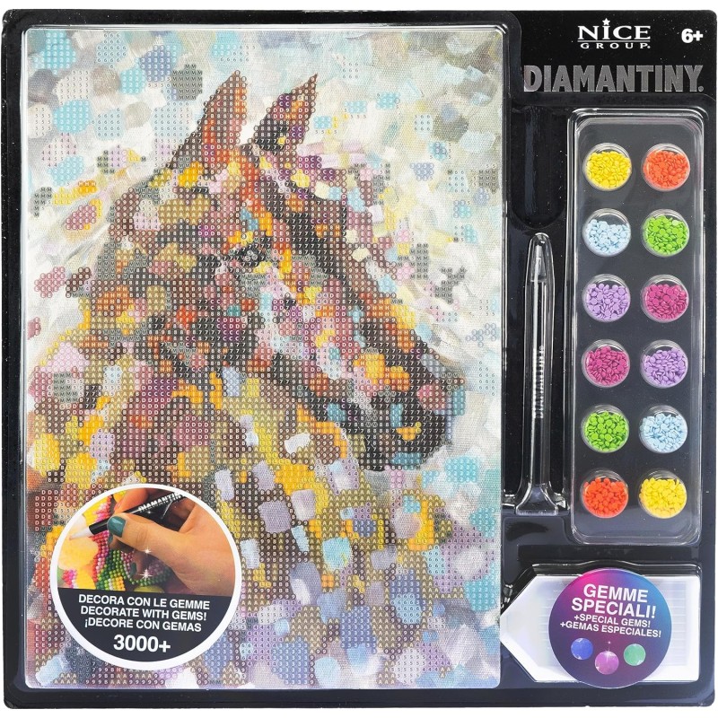 Nice Group - Diamantiny Level Up - Animals Paintings - Attività Crystal Art, Diamond Painting Kit, crea il mosaico Cavallo - NIC