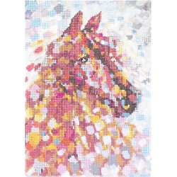 Nice Group - Diamantiny Level Up - Animals Paintings - Attività Crystal Art, Diamond Painting Kit, crea il mosaico Cavallo - NIC