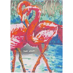 Nice Group - Diamantiny Level Up - Animals Paintings - Attività Crystal Art, Diamond Painting Kit, crea il mosaico Fenicotteri -