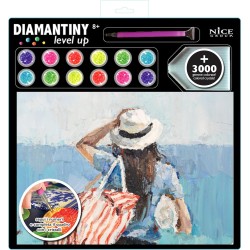 Nice Group - Diamantiny Level Up- Landscape Painting - Attività Crystal Art, Diamond Painting Kit, crea il mosaico Vacation - NI