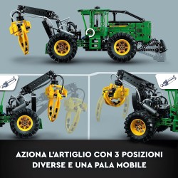 LEGO 42157 Technic Trattore John Deere 948L-II, Modellino da Costruire di Veicolo Giocattolo con Funzioni Pneumatiche e 4 Ruote 