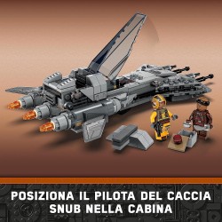 LEGO 75346 Star Wars Pirata Snub Fighter da The Mandalorian Stagione 3, Modellino da Costruire di Starfighter Giocattolo, Minifi