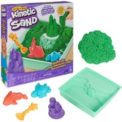 Kinetic Sand - Playset Castelli di Sabbia, Sabbia cinetica con Vaschetta, Sabbia Magica Colorata a Sorpresa 454gr, 3 Formine Inc