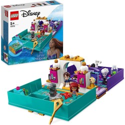 LEGO 43213 Disney Princess Libro delle Fiabe della Sirenetta con Micro Bamboline Ariel, Principe Eric e Ursula, Giochi da Viaggi