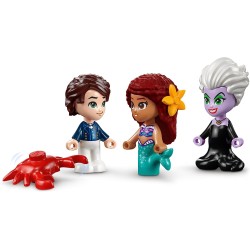 LEGO 43213 Disney Princess Libro delle Fiabe della Sirenetta con Micro Bamboline Ariel, Principe Eric e Ursula, Giochi da Viaggi