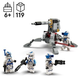 LEGO 75345 Star Wars Battle Pack Clone Troopers Legione 501, Modellino da Costruire con Cannone Giocattolo Anticarro AV-7 e Shoo