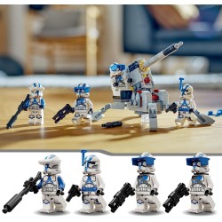 LEGO 75345 Star Wars Battle Pack Clone Troopers Legione 501, Modellino da Costruire con Cannone Giocattolo Anticarro AV-7 e Shoo