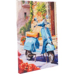 Nice Group - Diamantiny - Quadro Retrò Vespa Dipingi coi Numeri, Multicolore, 22 x 30 x 1,5 cm - NICE96564