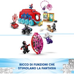 LEGO 10791 Marvel Quartier Generale Mobile del Team Spidey, con Miles Morales, Serie Spidey e i Suoi Fantastici Amici