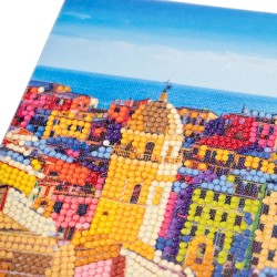 Nice Group - Diamantiny - Quadro Cinque Terre Dipingi coi Numeri, Multicolore, 22 x 30 x 1,5 cm - NICE96567