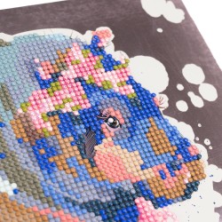 Nice Group - Diamantiny Level Up - Aquarell Ippopotamo- Attività Crystal Art, Diamond Painting Kit, crea il mosaico Hippo - NICE