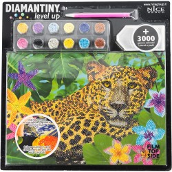 Nice Group - Diamantiny Level Up - Leopardo Creative Art, Diamond Painting Kit crea il mosaico, WILD - NICE96201