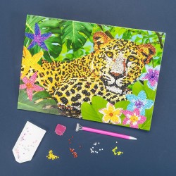 Nice Group - Diamantiny Level Up - Leopardo Creative Art, Diamond Painting Kit crea il mosaico, WILD - NICE96201