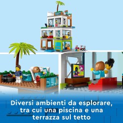 LEGO 60365 City Condomini, Modular Building Set con Stanze Combinabili, Negozio, Bicicletta Giocattolo e 6 Minifigure