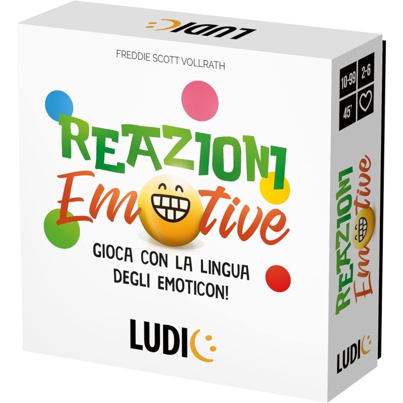 Ludic - Reazioni Emotive Gioca Con La Lingua Degli Emoticon, Gioco Di Società Per La Famiglia Per 2 - 6 Giocatori, IT53498