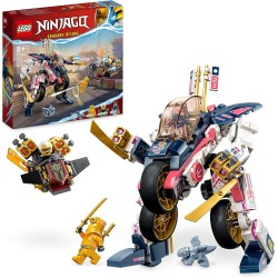 LEGO 71792 NINJAGO Moto-Mech Transformer di Sora, Set 2in1 con Action Figure Mech Trasformabile in Moto Giocattolo e 3 Minifigur