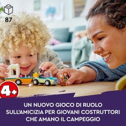 LEGO 41726 Friends Vacanza in Campeggio con Camper Giocattolo e Macchina, Giochi per Bambina e Bambino dai 4 Anni in su, Persona