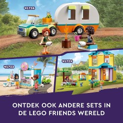 LEGO 41726 Friends Vacanza in Campeggio con Camper Giocattolo e Macchina, Giochi per Bambina e Bambino dai 4 Anni in su, Persona