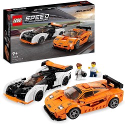 LEGO 76918 Speed Champions McLaren Solus GT & McLaren F1 LM, 2 Iconici Modellini di Auto da Costruire, Kit Supercar Collezione 2