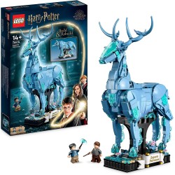 LEGO 76414 Harry Potter Expecto Patronum Set 2 in 1 con Figure Animali del Cervo e del Lupo, Accessorio per Decorazione Camera d