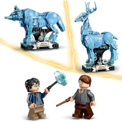 LEGO 76414 Harry Potter Expecto Patronum Set 2 in 1 con Figure Animali del Cervo e del Lupo, Accessorio per Decorazione Camera d