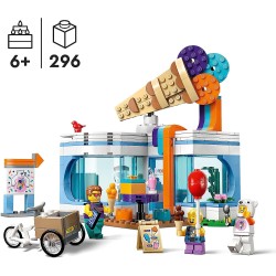 LEGO 60363 City Gelateria, Giochi per Bambini e Bambine dai 6 anni in su con Carretto dei Gelati Giocattolo e 3 Minifigure, Set 