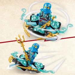 LEGO 71778 NINJAGO Drift del Potere del Drago Spinjitzu di Nya, Trottola Giocattolo con Minifigure di Nya da Collezione