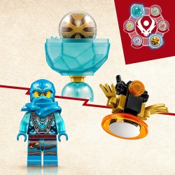 LEGO 71778 NINJAGO Drift del Potere del Drago Spinjitzu di Nya, Trottola Giocattolo con Minifigure di Nya da Collezione