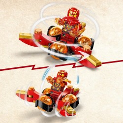 LEGO 71777 NINJAGO Salto Mortale Spinjitzu del Drago di Kai, Trottola Giocattolo con Minifigure di Kai da Collezione