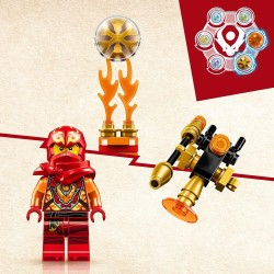 LEGO 71777 NINJAGO Salto Mortale Spinjitzu del Drago di Kai, Trottola Giocattolo con Minifigure di Kai da Collezione