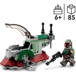 LEGO 75344 Star Wars Astronave di Boba Fett Microfighter Giocattolo, Modellino da Costruire set Mandaloriano per Bambini con 2 S