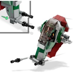 LEGO 75344 Star Wars Astronave di Boba Fett Microfighter Giocattolo, Modellino da Costruire set Mandaloriano per Bambini con 2 S