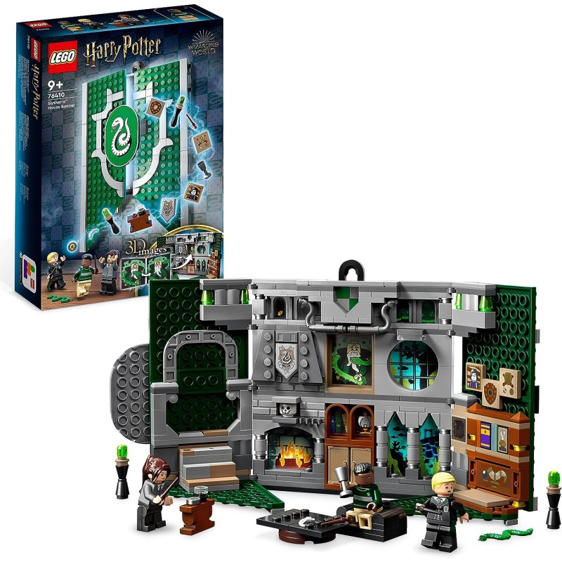 LEGO - Harry Potter La Casa di Serpeverde, giocattolo Castle con figurina Draco Malfoy, 76410