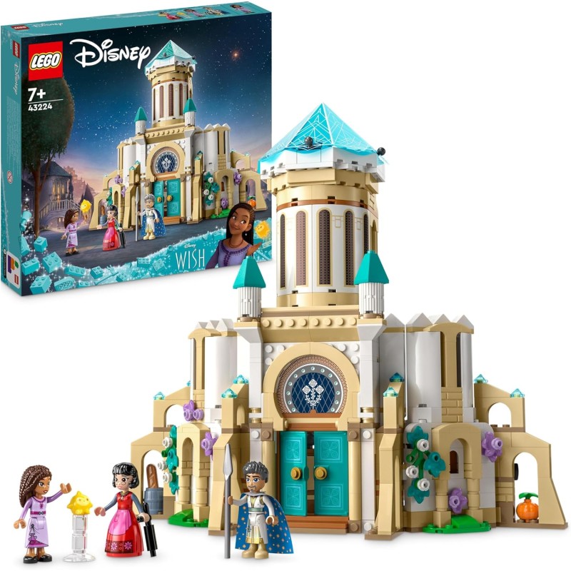 LEGO - Disney Wish Il Castello di Re Magnifico, dal Film Wish con le Mini Bamboline di Asha, Dahlia e Re Magnifico più la Figura