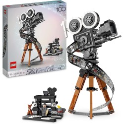 LEGO - Disney Cinepresa Omaggio a Walt Disney, Set 100° Anniversario con Minifigure di Topolino e Minnie più figure di Bambi e D