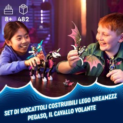 LEGO - DREAMZzz Pegasus il Cavallo Volante, Giocattolo 2 in 1, con Il Re degli Incubi e Zoey - 71457