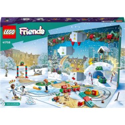 LEGO 41758 - Friends Calendario dell Avvento 2023, 24 Regali a Sorpresa tra cui 8 Figure di Animali e 2 Mini Bamboline, Giocatto