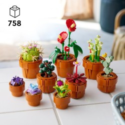 LEGO 10329 - Icons Piantine, Set Collezione Botanica con Fiori Artificiali in Vaso Color Terracotta da Costruire