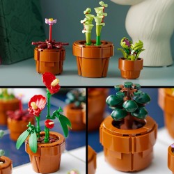 LEGO 10329 - Icons Piantine, Set Collezione Botanica con Fiori Artificiali in Vaso Color Terracotta da Costruire