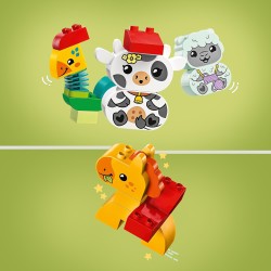 LEGO DUPLO Il Treno degli Animali, Giochi per Bambini e Bambine da 1.5 Anni in su da Costruire, Giocattolo Educativo in Età Pres