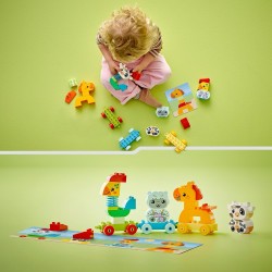 LEGO DUPLO Il Treno degli Animali, Giochi per Bambini e Bambine da 1.5 Anni in su da Costruire, Giocattolo Educativo in Età Pres