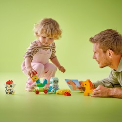 LEGO DUPLO Il Treno degli Animali, Giochi per Bambini e Bambine da 1.5 Anni in su da Costruire, Giocattolo Educativo in Età Pres