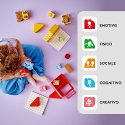 LEGO DUPLO Attività Quotidiane: Mangiare e Andare a Letto, Playset per l Apprendimento Socio-Emotivo con 4 Animali Giocattolo, 1