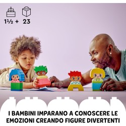 LEGO DUPLO Forti Sentimenti ed Emozioni, Giocattolo Impilabile e Personalizzabile con 23 Mattoncini Colorati e 4 Personaggi, 104