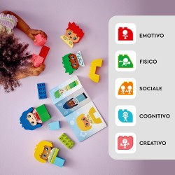 LEGO DUPLO Forti Sentimenti ed Emozioni, Giocattolo Impilabile e Personalizzabile con 23 Mattoncini Colorati e 4 Personaggi, 104