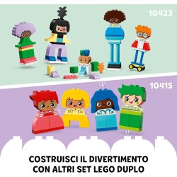 LEGO DUPLO Forti Sentimenti ed Emozioni, Giocattolo Impilabile e Personalizzabile con 23 Mattoncini Colorati e 4 Personaggi, 104