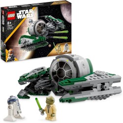 LEGO Star Wars Jedi Starfighter di Yoda, da The Clone Wars con Minifigure del Maestro Yoda, Spada Laser e Figura del Droide R2-D